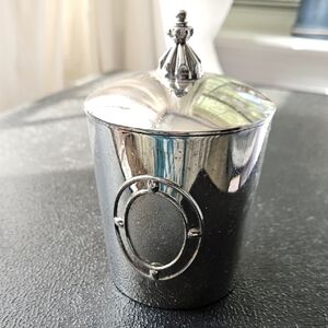 Vintage Things Remembered Silver Candle Holder with Lid And  a Candle